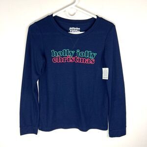 Jammies for Your Families Girls Blue 'Holly Jolly Christmas' Long Sleeve 16 NEW